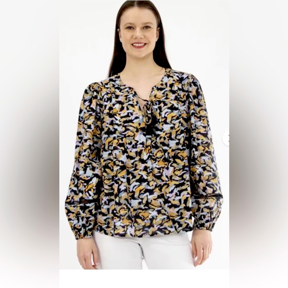 Zac And Rachel Updated Popover Long Sleeves Blouse Women’s Size XL